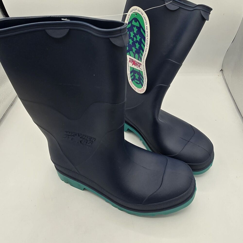 Weather Stars By Tingley Size 5 Kids Rain Boots New Womens Fits Size 7 - Picture 4 of 9